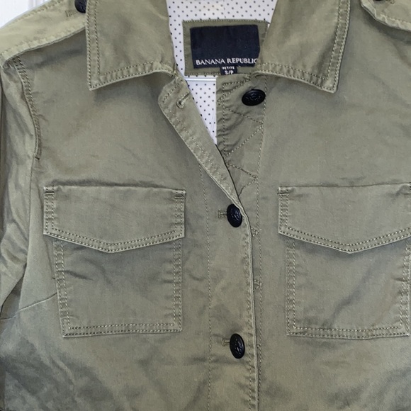 Banana Republic Olive Green Jacket with adjustable waist - Picture 2 of 2